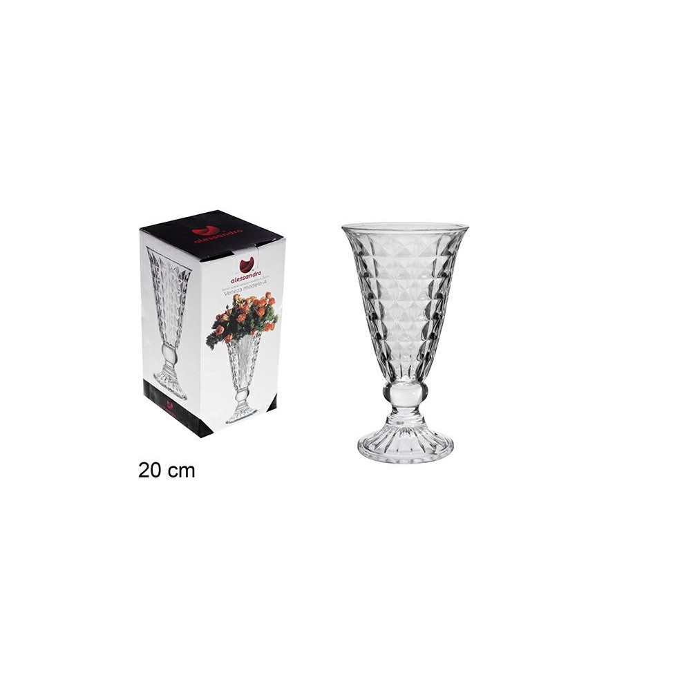 VASO IN VETRO VENEZA MODELO A 20 CM